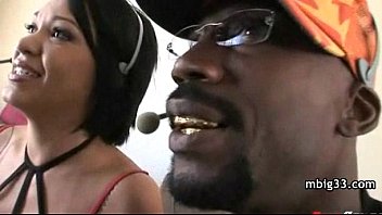 Babe enjoys a big black cock