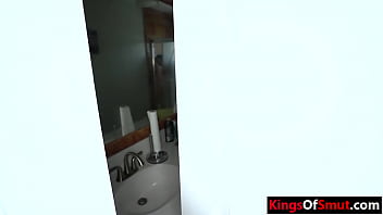 Step son and step mom fuck in the toilet