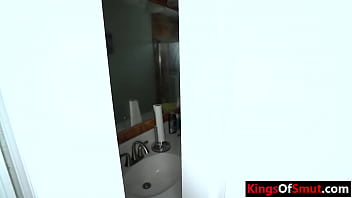 Step son and step mom fuck in the toilet
