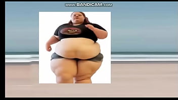 HUGE 400# White Redhead in cutoffs Jogs, Does sit-ups, star Jumps and jiggles (Solo, AI-Generated, a018047a)
