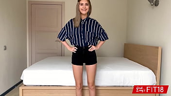 FIT18 - Eva Elfie - 44kg - Casting Shy Young Teen With Big Natural Tits thumbnail