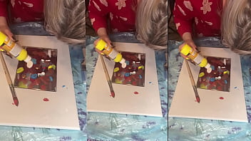 In Big Eyeglasses ASMR Acrylic Art Bloom in the Mist Part 1