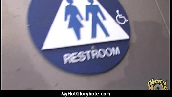 Horny ebony suck the juice from big white gloryhole 22