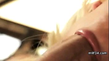 Horny big tit blonde milf nails a stud