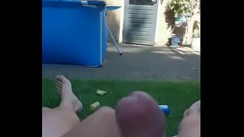 Cumshot outside