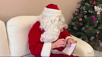 Santa Claus Fucked the Whore Snow Maiden on New Year's and Cum on Her Big Tits - English Subtitles