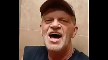 Quietly swinging my dick in the truck stop bathroom