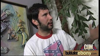 Interracial bukkake sex with black porn star 4