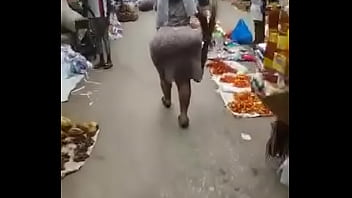 Gigantic booty mama in the market