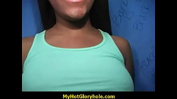 Gorgeous ebony gloryhole blowjob 2
