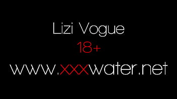 Sexiest petite teen Lizi Vogue swims naked in the pool