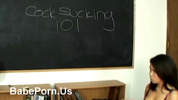 Cock sucking lesson