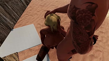 Natalyajaymes making mess of her bimbo knockers gagging on cock 3dxchat...