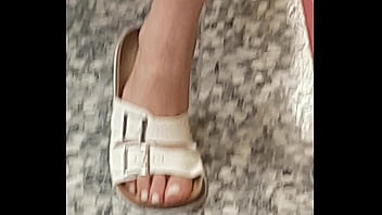 White White feet and slippers