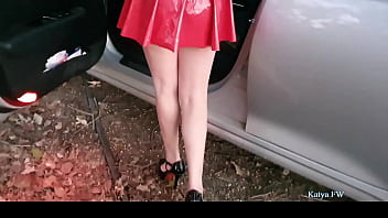 bdsm, latex, car, skirt