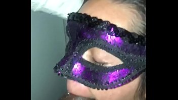 Masked Brunette Gives Head POV