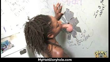 Black Chick Gives Gloryhole Blowjob 7