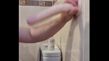 Sucking 10 inch dildo