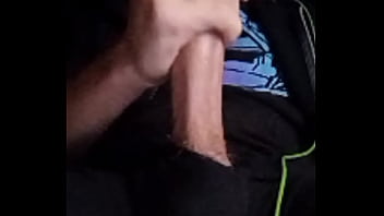 Surprised my chat partner huge cumshot...