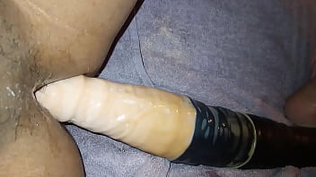 Fucking large dildo.