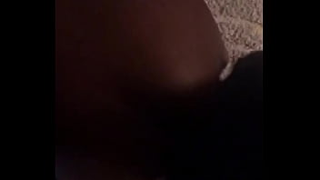 Young cheating ebony takes bbc from back after work...
