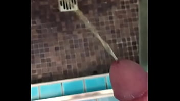 Pissing in the hotel shower...