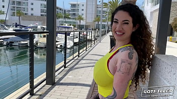 tattoos, natural tits, big ass, Arabelle Raphael