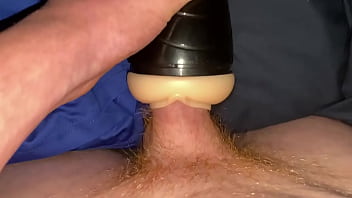 Hot cock fucks fleshlight and cums...
