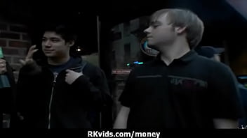 Desperate teen naked in public and fucks to pay rent 14