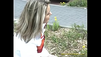 Pick up german Blonde for her first anal