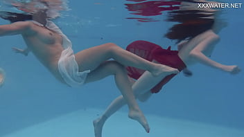 Clip Anastasia Ocean and Marfa are naked underwater