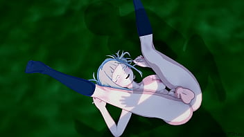 Schwarzes Bein, Anime-Girl, Entblößt & Geschmeiert – Extreme Verformung