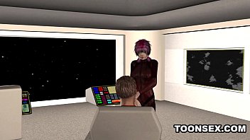 3D cartoon emo babe sucks cock and gets fucked