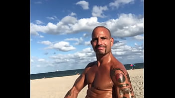 FLEXING AT THE BEACH