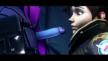 widowmaker, tracer, futa, overwatch