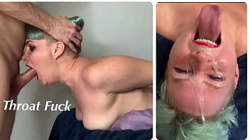 facial, hardcore, throat bulge, big cock