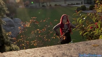 Public sex with busty goth neighbour
