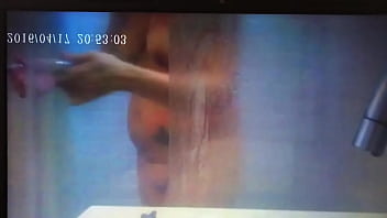 German wife cum in shower - Hide Cam