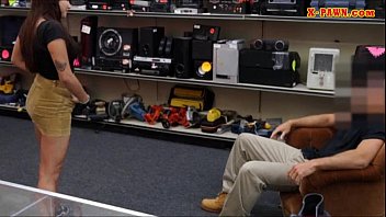 Coed flashes her big tits then pounded with pervert pawn man