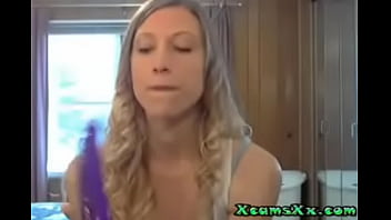 She Takes A Huge Dildo In Her Ass On Webcam