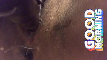 Redbone Redluv83 Fucking Her Creamy Shaved Pussy Black Dildo...