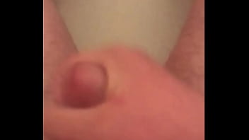 Fucks his hand with his chub...