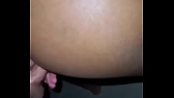 Ebony standing doggy makes her legs drop...