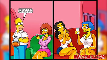 The Simptoons Sneaking Behind The Door Simpsons Porn