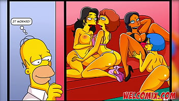 The Simptoons Sneaking Behind The Door Simpsons Porn