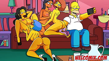 The Simptoons Sneaking Behind The Door Simpsons Porn