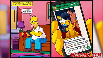 The Simptoons Sneaking Behind The Door Simpsons Porn