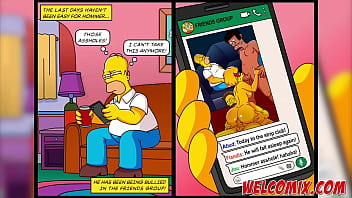 The Simptoons Sneaking Behind The Door Simpsons Porn