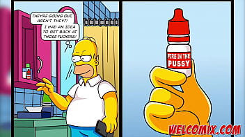 The Simptoons Sneaking Behind The Door Simpsons Porn