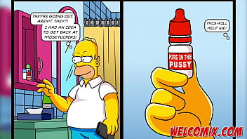 The Simptoons Sneaking Behind The Door Simpsons Porn